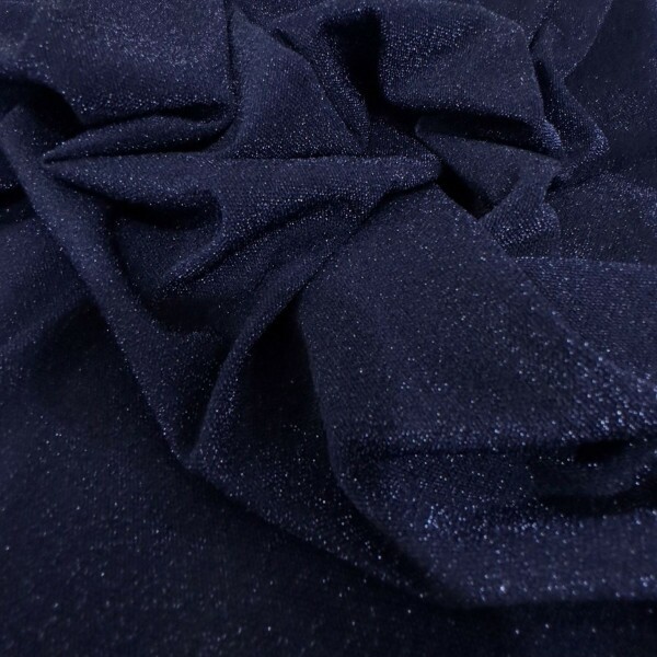 Malha Lurex Double Encorpado Azul Marinho